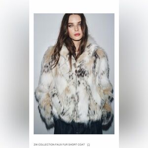Zara COLLECTION FAUX FUR SHORT COAT